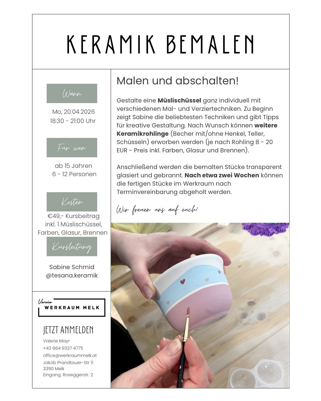 Keramik bemalen