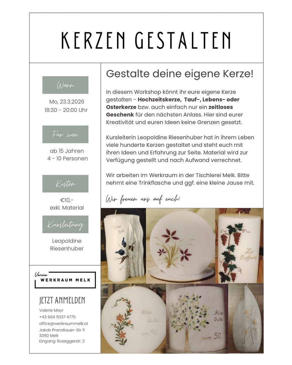 Kerzen gestalten